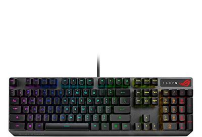 ASUS Mechanical Gaming Keyboard - ROG Strix Scope RX | Red Optical Mechanical Switches | USB 2.0 Passthrough | 2X Wider Ctrl Key for Greater FPS Precision | Aura Sync, Armoury Crate RGB Lighting $129.98 (Reg $179.99)
