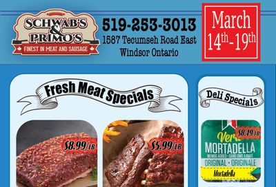 Schwab's & Primo's Flyer March 14 to 19