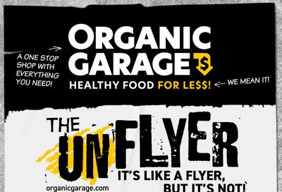 Organic Garage Flyer March 15 to 29