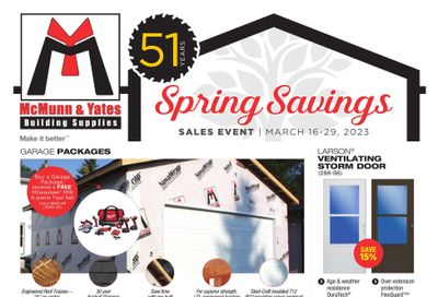McMunn & Yates Building Supplies Flyer March 16 to 29