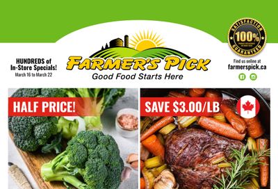 Farmer's Pick Flyer March 16 to 22