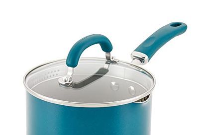 Rachael Ray Create Delicious Nonstick Sauce Pan/Saucepan with Straining and Lid, 3 Quart, Gray Shimmer $57.88 (Reg $69.77)