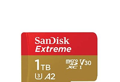 SanDisk 1TB Extreme microSDXC UHS-I Memory Card with Adapter - Up to 190MB/s, C10, U3, V30, 4K, 5K, A2, Micro SD Card- SDSQXAV-1T00-GN6MA $161.95 (Reg $183.99)