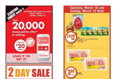 Shoppers Drug Mart Canada: 20,000 PC Optimum Points Offer March 17th – 19th