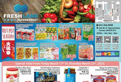 FreshLand Supermarket Flyer March 17 to 23