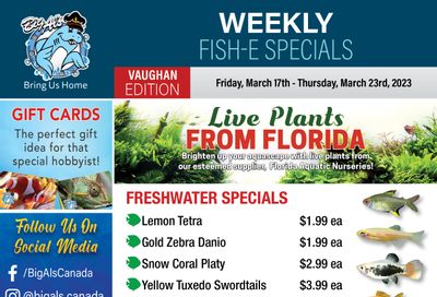Big Al's (Vaughan) Weekly Specials March 17 to 23
