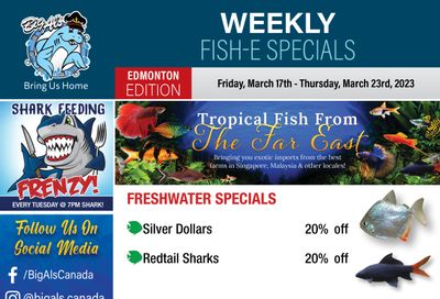 Big Al's (Edmonton) Weekly Specials March 17 to 23