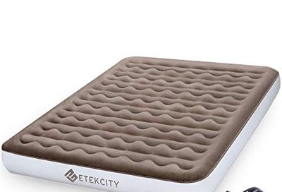 Etekcity Upgraded Camping Air Mattress Queen Size Airbed, Wave-Beam Technology, Rechargeable Air Pump, Premium Flocked Inflatable Airbed for Guest, Hiking, 2 Years After-Sales, Height 9", Storage Bag $101.99 (Reg $110.00)