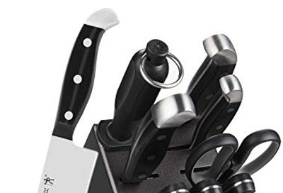 Henckels International Statement Series 13 Piece Knife Block Set - with Shears, Steak Knives, Sharpening Steel and More - Made with German Stainless Steel $137.99 (Reg $179.99)