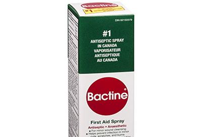 Bactine First Aid Spray for Pain Relief and Itch Relief, Antiseptic, Anesthetic and No Sting Formula, 105 ml $5 (Reg $7.49)