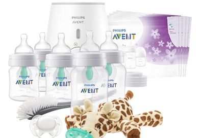Philips Avent Anti-colic Baby Bottle with AirFree Vent All In One Gift Set, SCD308/01, White $84.97 (Reg $99.97)