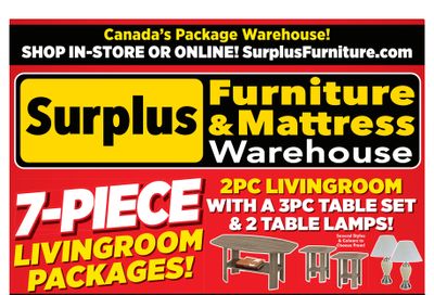 Surplus Furniture & Mattress Warehouse (Winnipeg) Flyer March 20 to April 2