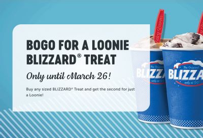 Dairy Queen Canada: Buy 1 Blizzard Treat Get 1 for a Loonie
