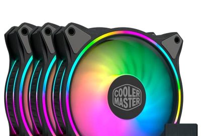 Cooler Master Master Fan MF120 Halo Duo-Ring Addressable RGB Lighting 120mm 3 Pack with Independently-Controlled LEDs, Absorbing Rubber Pads, PWM Static Pressure for Computer Case & Liquid Radiator $61.7 (Reg $79.33)