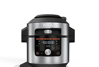 Ninja OL601 Foodi XL 8 Qt. Pressure Cooker Steam Fryer with SmartLid, 14-in-1 that Air Fries, Bakes & More, with 3-Layer Capacity, 5 Qt. Crisp Basket & 45 Recipes, Silver/Black $259.99 (Reg $433.99)