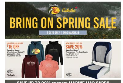 Cabela's Bring On Spring Sale March 24 to 26