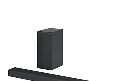 LG S65Q 3.1ch High-Res Audio Sound Bar with DTS Virtual:X, Synergy with LG TV, Meridian, HDMI, and Bluetooth connectivity , Black $327.99 (Reg $548.00)