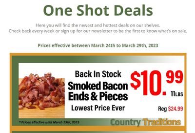 Country Traditions One-Shot Deals Flyer March 24 to 29
