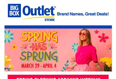 Big Box Outlet Store Flyer March 29 to April 4