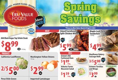 Tru Value Foods Flyer March 29 to April 4