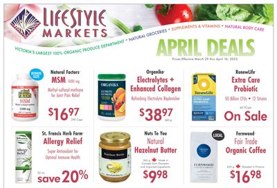 Lifestyle Markets Flyer March 29 to April 16