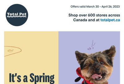 Total Pet Flyer March 30 to April 26