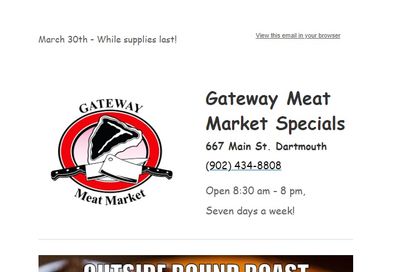 Gateway Meat Market Flyer March 30 to April 5