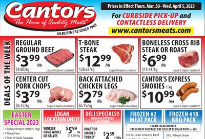 Cantor's Meats Flyer March 30 to April 5