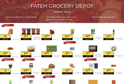 Fateh Grocery Depot Flyer March 30 to April 5