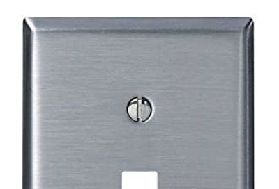 Leviton 84001-40 1-Gang Toggle Device Switch Wallplate, Standard Size, Device Mount (Stainless Steel) $4.59 (Reg $8.27)