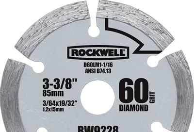 Rockwell RW9228 3-3/8-Inch VersaCut 3 Diamond Grit Circular Saw Blade $11.05 (Reg $34.44)