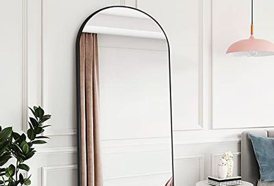 PexFix Full Length Mirror Sleek Arched-Top Standing Mirror Floor Mirror, Wall Mirror Standing, Leaning Hanging for Home, 65"x22", Black $154.64 (Reg $305.93)