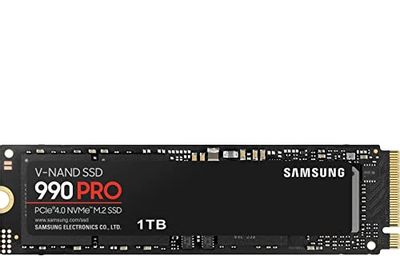 SAMSUNG 990 PRO SSD 1TB PCIe Gen4 NVMe M.2 Internal Solid State Hard Drive,Upto 7,450MB/s,Fast Speed for Gaming,Heat Control,Direct Storage&Memory Expansion,MZ-V9P1T0B/AM[Canada Version]