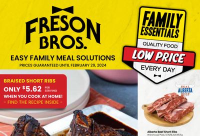 Freson Bros. Family Essentials Flyer January 19 to February 29