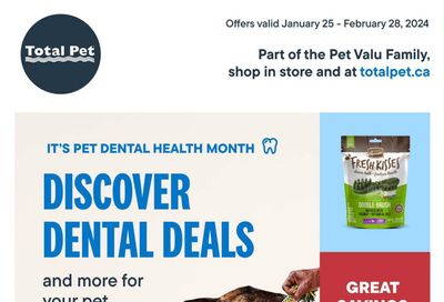 Total Pet Flyer January 25 to February 28
