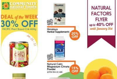 Community Natural Foods Flyer January 25 to February 21
