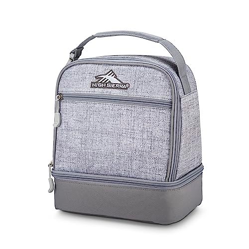 High Sierra Stacked Compartment Lunch Kit, Silver Heather (Model 74714-8561), One Size