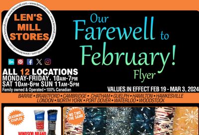 Len's Mill Stores Flyer February 19 to March 3