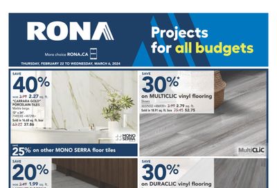 Rona (ON) Flyer February 22 to March 6