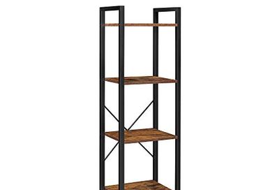 VASAGLE Bookshelf, Bookcase, 5-Tier Storage Shlef Rack with Steel Frame, for Living Room, Office, Study, Hallway, Industrial Style, Rustic Brown and Black ULLS100B01 $82.99 (Reg $188.23)