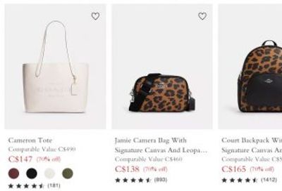 Coach Outlet Canada Back to Black Event + Clearance + More Deals: Save 70% Off Select Styles
