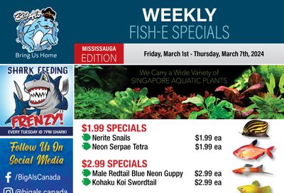Big Al's (Mississauga) Weekly Specials March 1 to 7