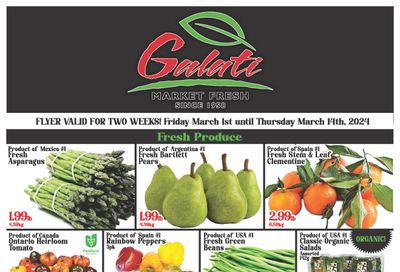 Galati Market Fresh Flyer March 1 to 14