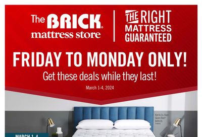 The Brick Mattress Store Flyer March 1 to 13