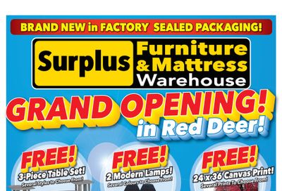 Surplus Furniture & Mattress Warehouse (Red Deer) Flyer March 4 to April 7