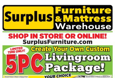 Surplus Furniture & Mattress Warehouse (Sudbury) Flyer March 18 to 31
