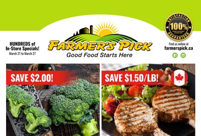 Farmer's Pick Flyer March 21 to 27