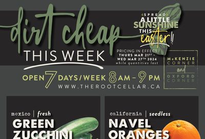 The Root Cellar Flyer March 21 to 27