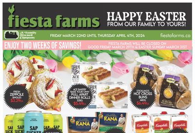Fiesta Farms Flyer March 22 to April 4
