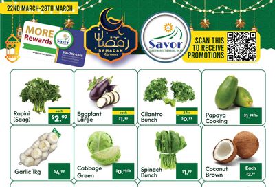 Savor Supermarket Flyer March 22 to 28